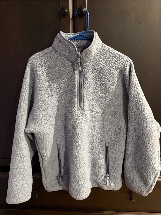 TNA Sweaters - TNA Polartech Light blue grey Sherpa Zip-Up Pullover